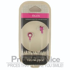 Brookstone Buds Headphones - Pink
