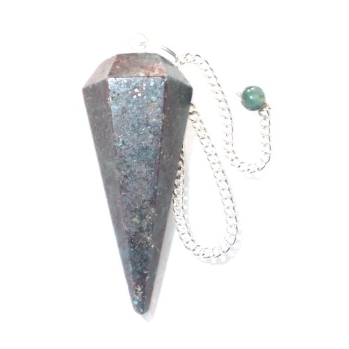 Kyanite & Fuchsite Dowsing Pendulum Crystal Healing Divination Reiki Dowser Gem - Picture 2 of 5