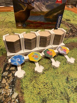 3D Brettspiele Cascadia 3D Druck magentischer Plättchenhalter Zubehör