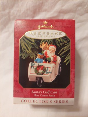 (E) Hallmark Keepsake Ornament 1999 Santas Golf Cart #21 Here Comes Santa Series
