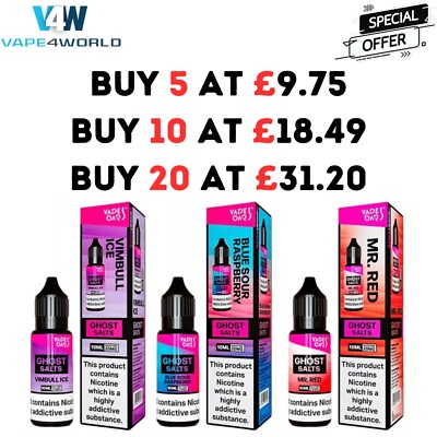 Ghost Nic Salt 10ml E-Liquid Vape Juice 10mg 20mg 50VG/50PG Free Fast  Dispatch | eBay UK