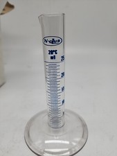 N-dur  25ml Graduated Cylinder,  Blue Graduations, Round Base