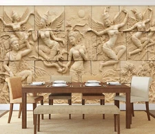 3D Relief Statue J014 Wallpaper Mural Wall Print Wall Wallpaper Murals Honey