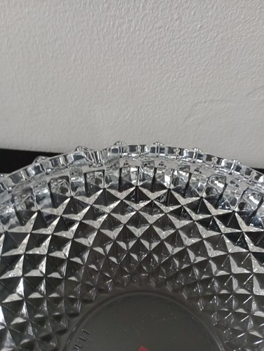 Heavy Cut Glass Tray for Home and Office 19.5cm Diameter - Picture 7 of 8