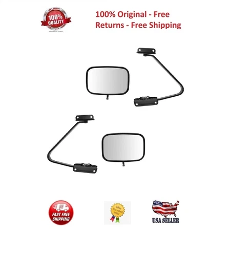 Manual Tow Mirrors Swing 5" X 8" Lock Left/Right Fit 80-97 F150/F250/F350 Bronco
