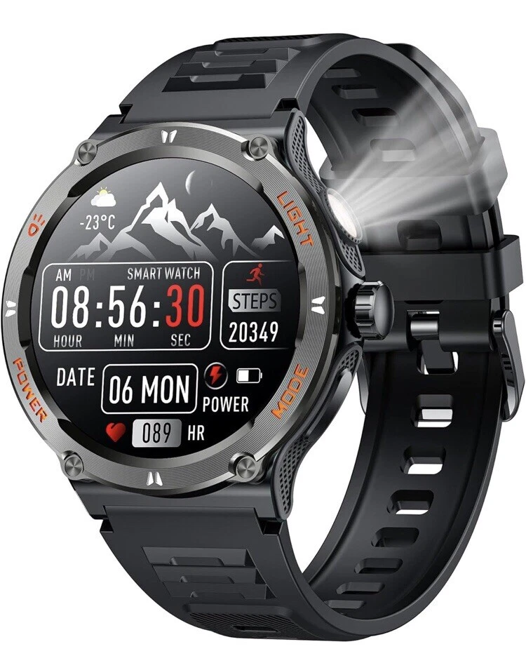 Smart Watch Men Fitness Tracker: 1.53" Touch Screen Bluetooth Call Answer 3ATM