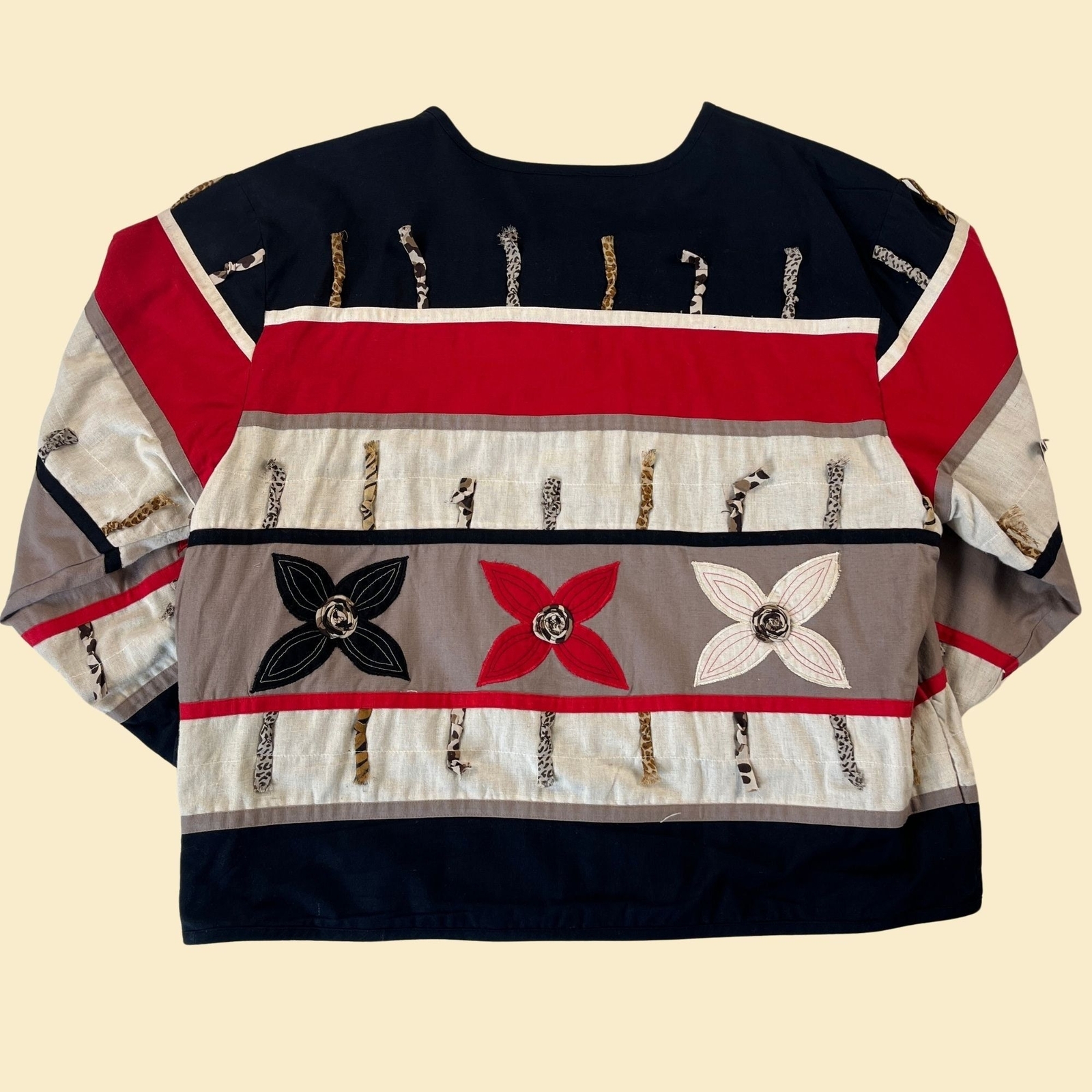 80s patchwork jacket by New Direction, vintage fl… - image 6