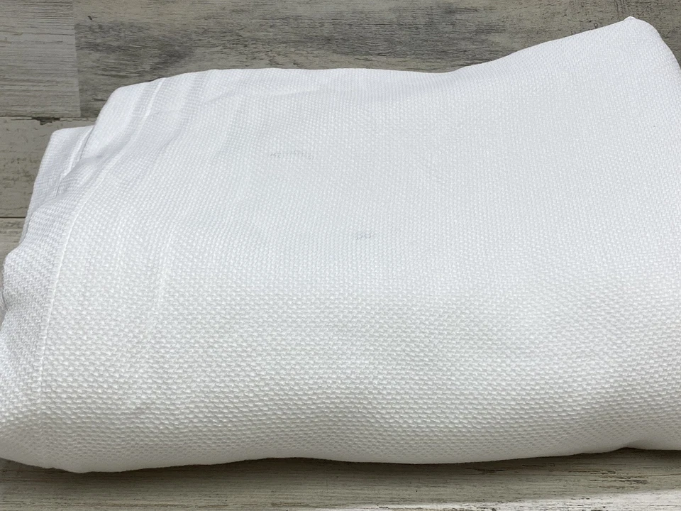Manta colcha colcha colcha algodón Frette 102x106" blanca nuevos defectos Foto 3 de 4
