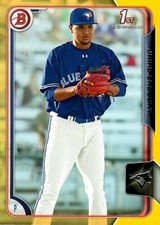 2015 Bowman Prospects Yellow #BP94 Jairo Labourt RC Toronto Blue Jays