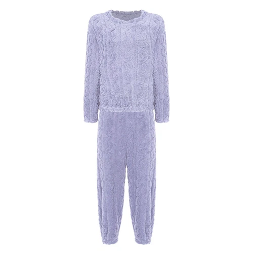 Womens Pajamas Set New Year Sleepwear Solid Color Homewear Elastic Waistband - Picture 14 of 79