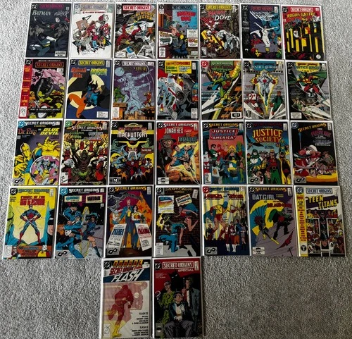 Secret Origins Lot of 30 Vintage Comics BATMAN, FLASH, TEEN TITANS+