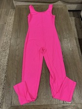 Mens Full Body Zentai Shiny Spandex Suit Bodysuit Pink Small