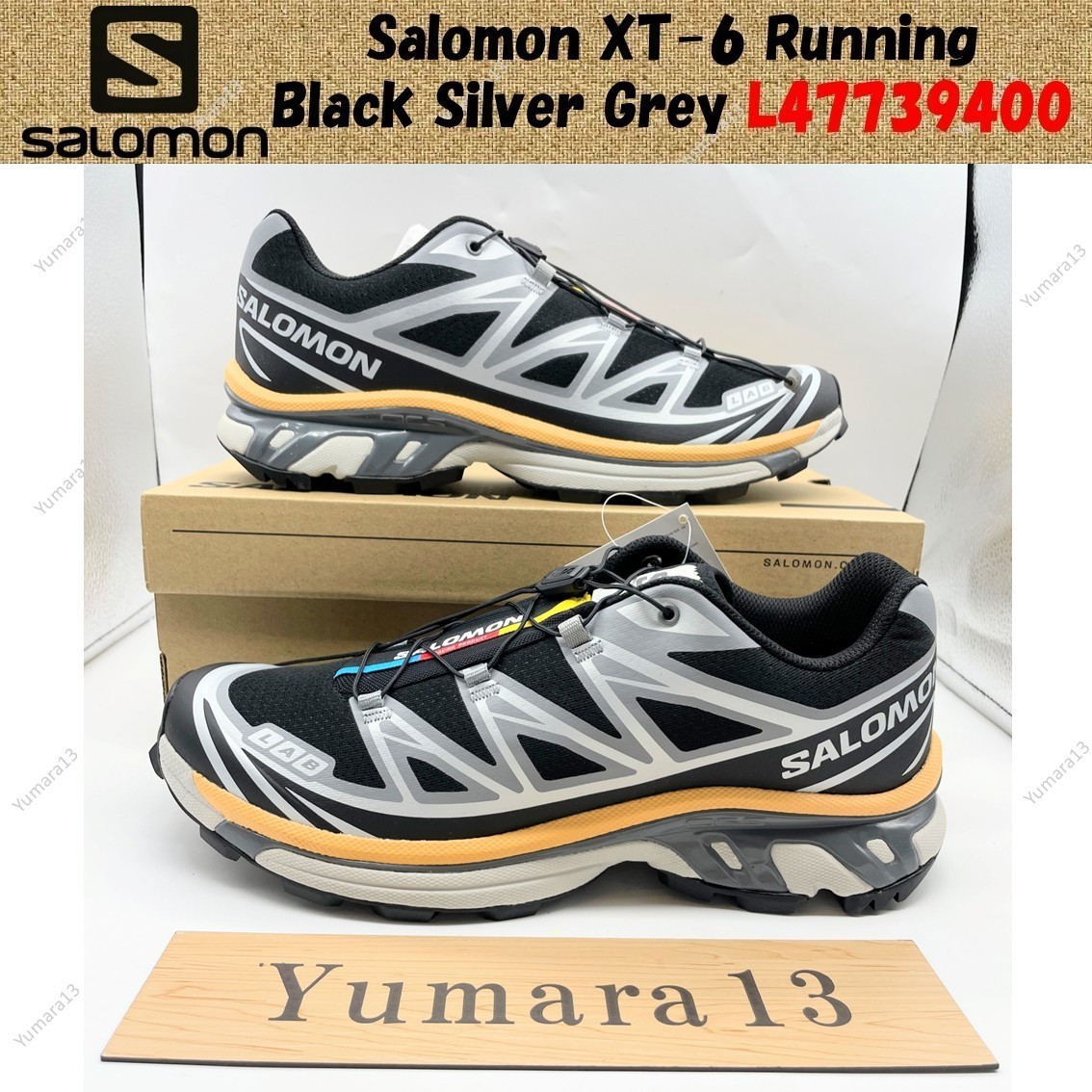 Salomon XT-6 Running Black Silver Grey L47739400 Men's Size | eBay