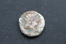 Ancient Roman Silver Billon Coin Nero & Poppea AD54-68