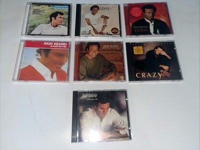 Lot of 7 Julio Iglesias CD s - Pot Una Mujer, Libra, Tango, Crazy + More
