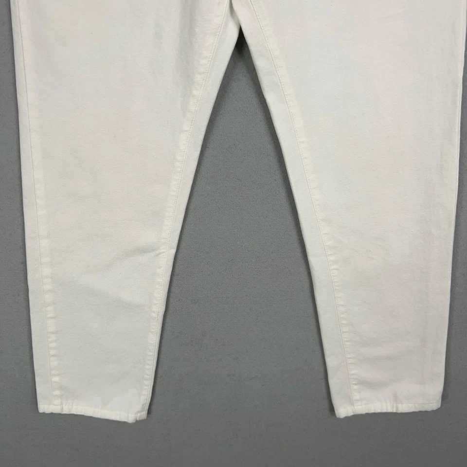 Jeans Moschino Vintage Mujer 29 Blanco Donna Botón Mosca Italia Y2K Retro Lujo Foto 3 de 4