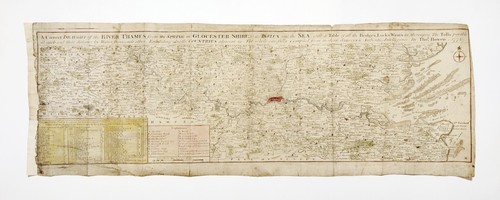 A Correct Draught of the RIVER THAMES original antique map Bowen 1775 very rare