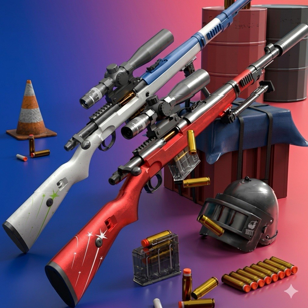 AWM M24 98K Shell Ejecting Soft Bullet Sniper Rifle Toy Outdoor CS