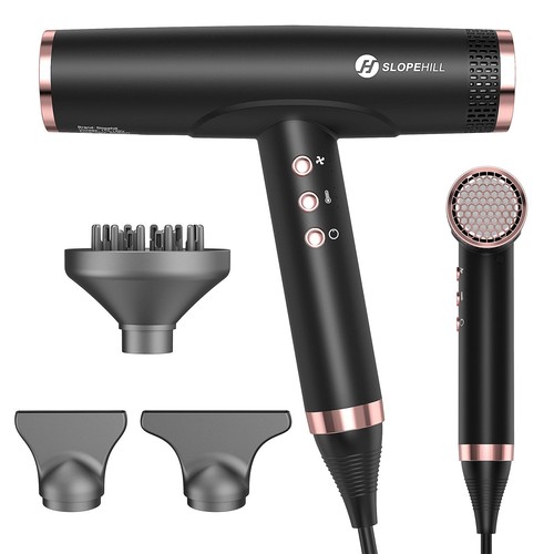 Professional Hair Dryer, Ionic Hair Dryer with Diffuser, Lightweight Compact ...