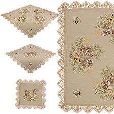 OSTERN Tischdecke Mitteldecke SPITZE Ostertischdecke BESTICKT Osterdekoration