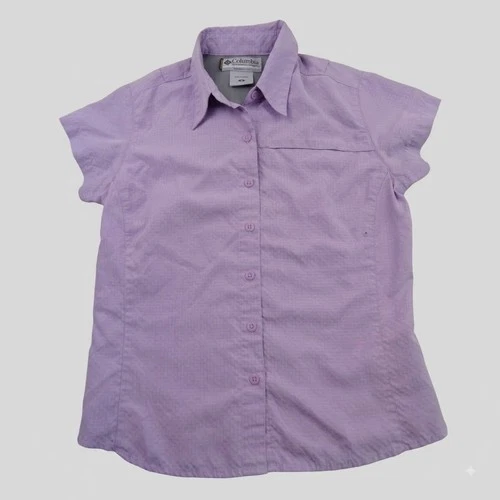 Columbia Titanium Shirt Womens Small Lilac Cap Sleeve Hiking Walking