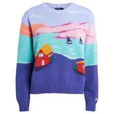 Polo Ralph Lauren Scenic Graphic Crewneck Sweater Junior XXL or Ladies Large