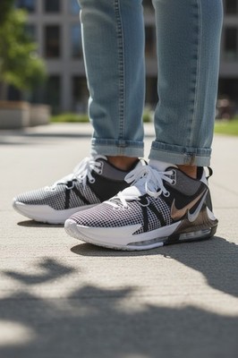 Nike LeBron Witness VII, White/Black/Silver, Size: Mens 9, DM1123