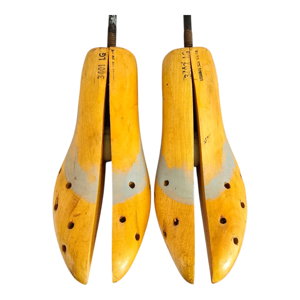 Estiradores/ensanchadores de zapatos vintage de madera y metal para mujer talla 8W - 11N Foto 3 de 4