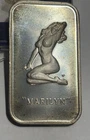 1973 Colonial Mint Marilyn 1 oz .999 Fine Silver #10929 Art Bar Marilyn Monroe