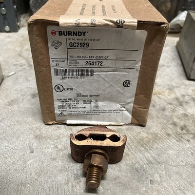BURNDY GC2929 TYPE GC COPPER GROUND CONNECTOR 2/0 SOL. - 250 Box Of 12