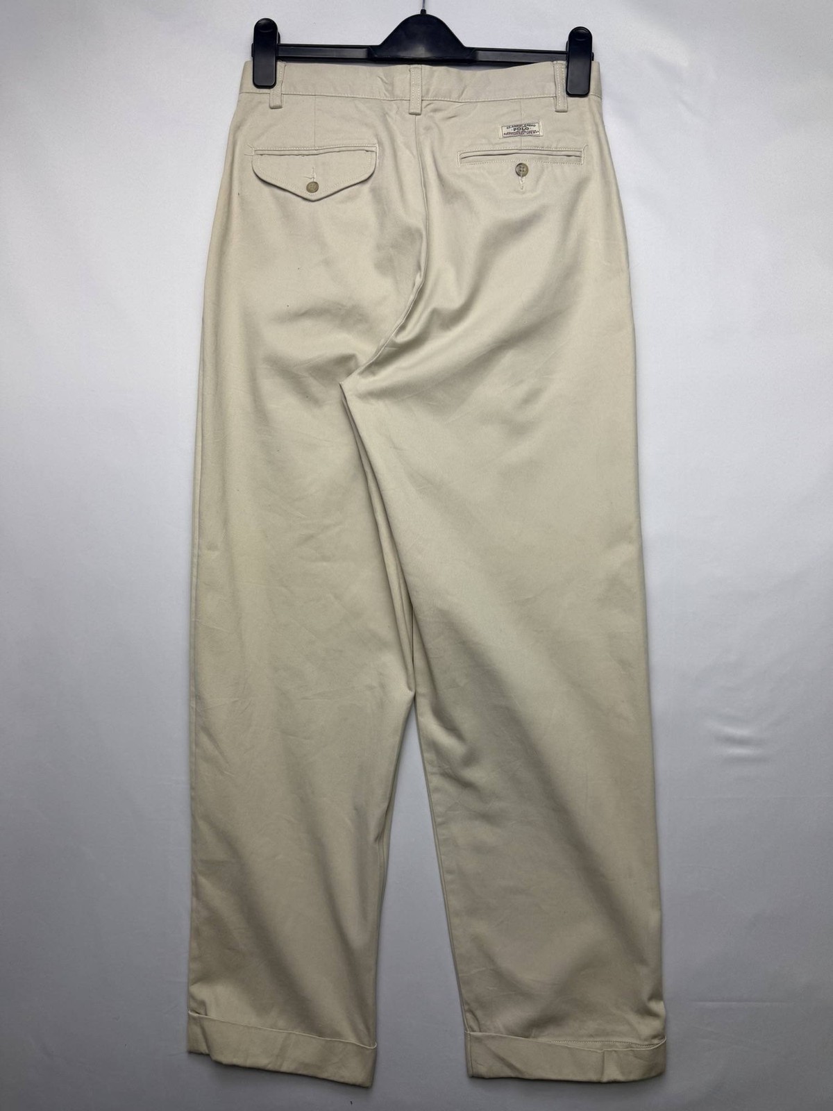 Men’s Polo Ralph Lauren Hammond Pant Beige Chino W30 L30 Pleated Smart Classic image 2