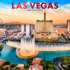 Las Vegas | 2026 12x24" (Hanging) Monthly Square Wall Calendar | Plastic-Free