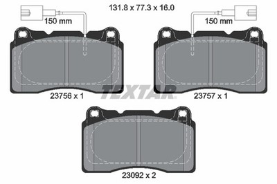 TEXTAR 2375603 Bremsbelagsatz, Scheibenbremse für ALFA ROMEO