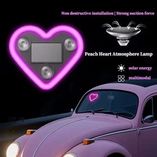 New car solar triangle window heart-shaped light emitting heart-shaped atmospher