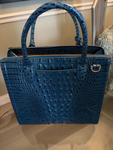 NWT BRAHMIN CAROLINE IN VIBRANT AZURE S51 151 01303