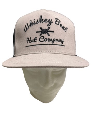 Gorra Whiskey Bent Hat Co. Snapback Gris Negra Logo Camionero Nueva