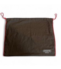 COACH Dust Bag Protective Bag Cover Brown Storage Red Drawstring 14  X 19  
