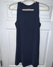 Athleta Womens Match Point Pleated Tennis Dress Navy Blue Size. Small