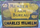 New ListingVintage Antique Iowa Farm Bureau Corn Cob Metal Sign Tin Advertising