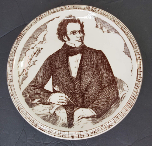 Placa de cerámica Schubert Vernon Kilns de colección serie Master Composer - Imagen 4 de 5