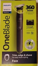 PHILIPS NORELCO ONE BLADE 360 FACE TRIM, EDGE & SHAVE 5-LENGTH (QP2724/70) -NEW-