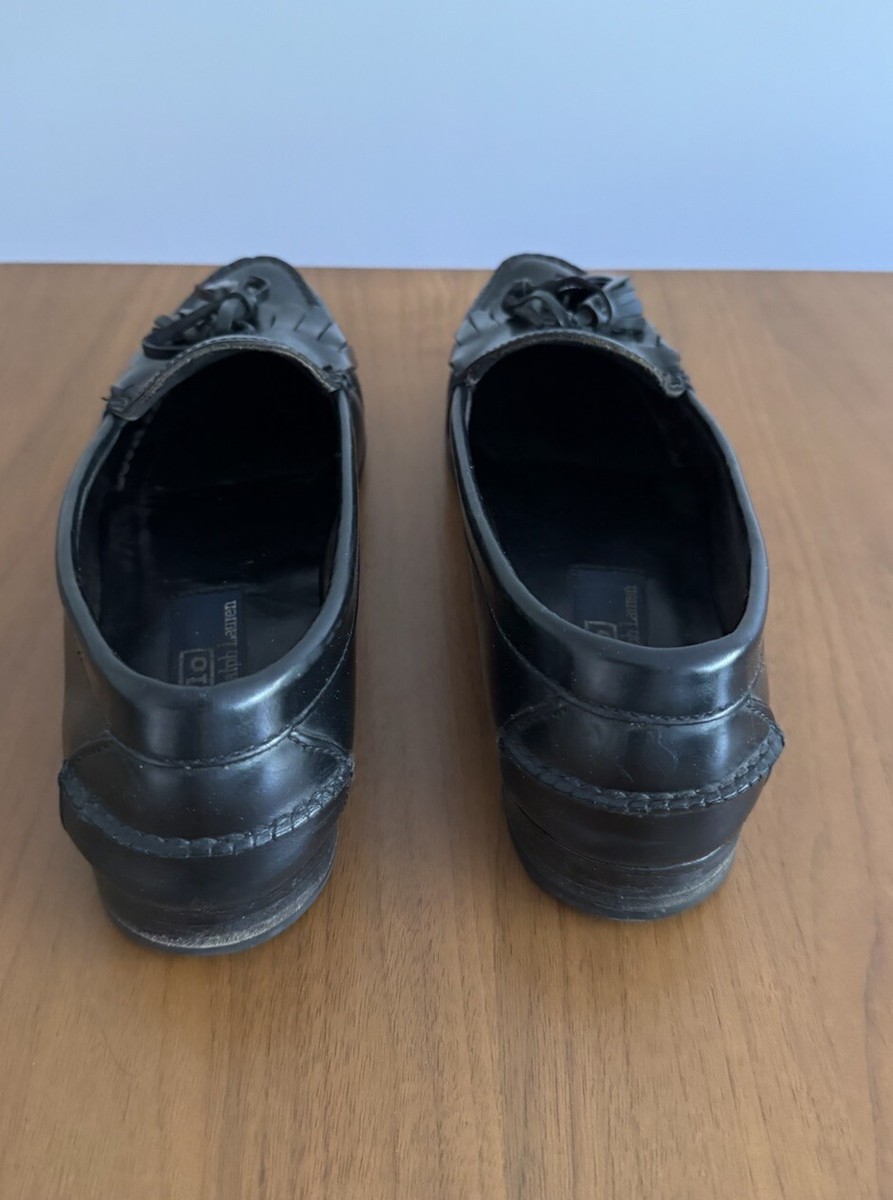 Polo Ralph Lauren Black Leather Tassle Loafer Shoes ~ Size  display picture 1