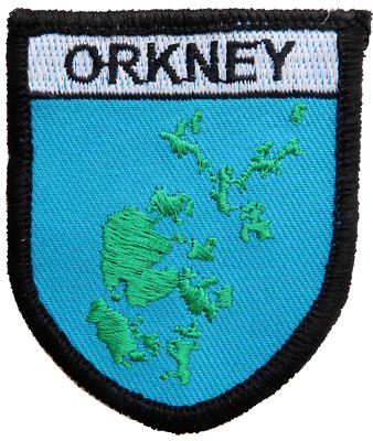 Orkney Arcaibh Karte Schottland gestickter Aufnäher 