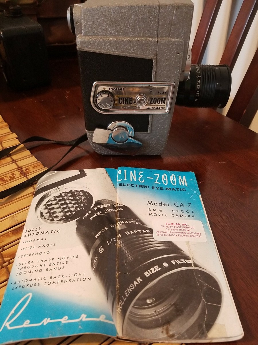 Vintage Revere Model CA-7 8mm Spool Movie Camera with Wollensak