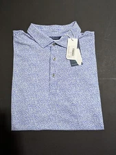 NWT MEN'S CUTTER & BUCK POLO, SIZE: L, COLOR: BLUE/WHITE (M3)