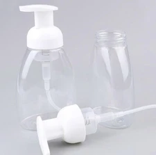 6 Pack Oval Clear Plastic Soap Dispenser Pump Bottles