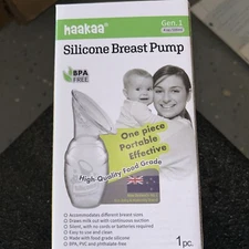 Manual Breast Pump for Breastfeeding, Silicone, Clear 4oz/100ml