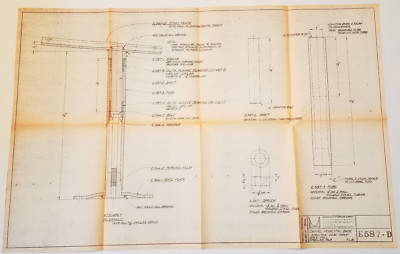 1963 ORIGINAL EAMES / HERMAN MILLER 'SWIVEL PEDESTAL BASE' BLUEPRINT ZELLNER #14