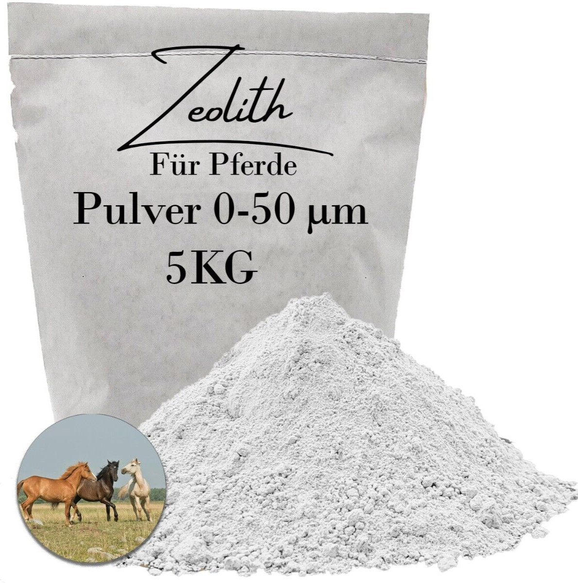 5000g Zeolith für Pferde Pulver 50µm Vulkanmineral Klinoptilolith entgiften 100%