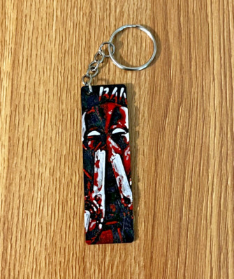 Deadpool Custom Keychain   3'' Marvel Anti-Hero Key Fob with Chain & Ring | Comic
